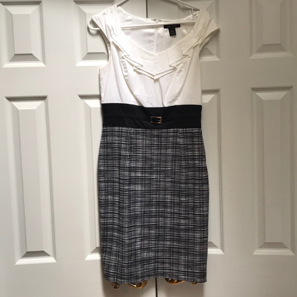 WHBM Suit dress white & tweed